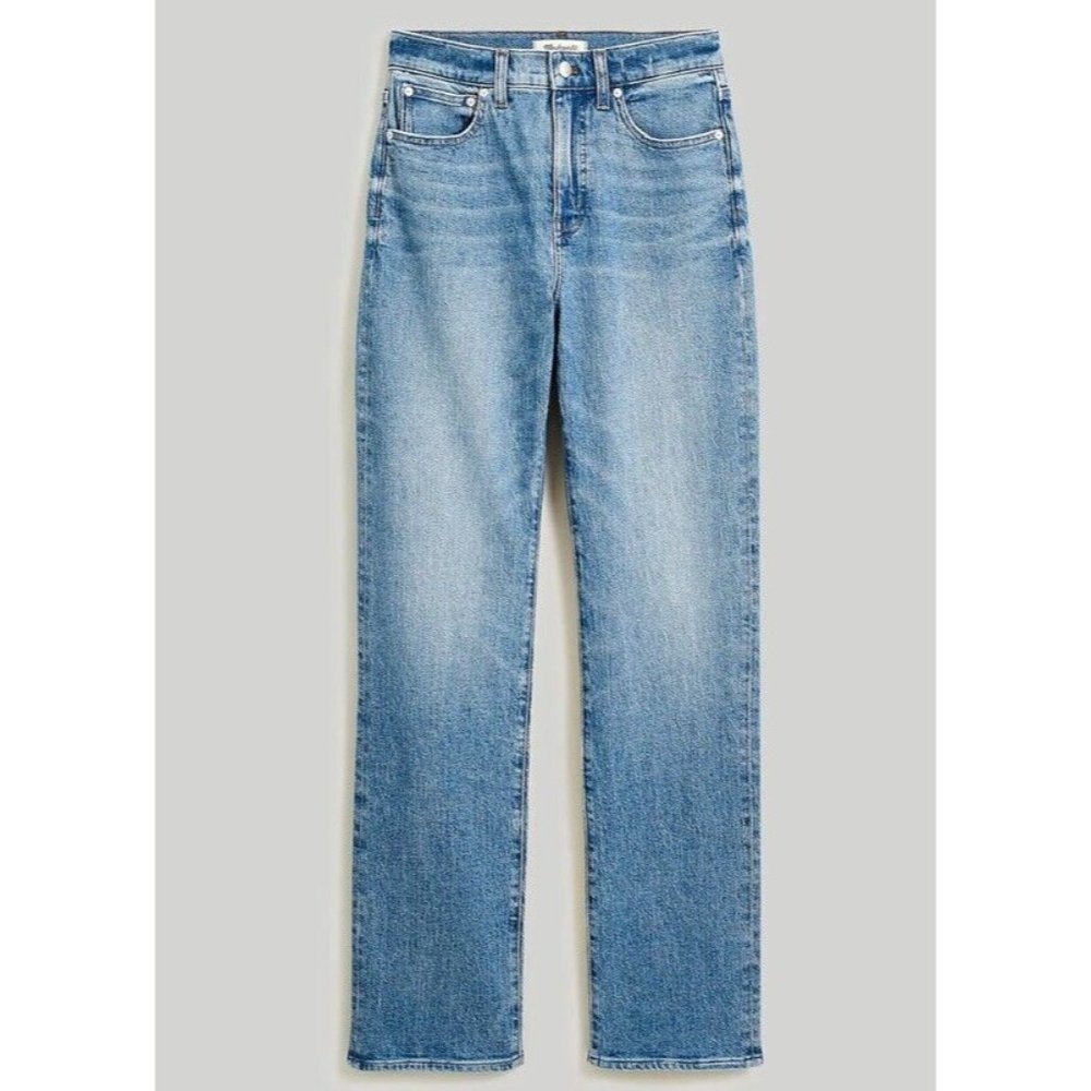 Madewell The Petite '90s Straight Jean Enmore Wash NWT Size 32 P Medium Wash NEW